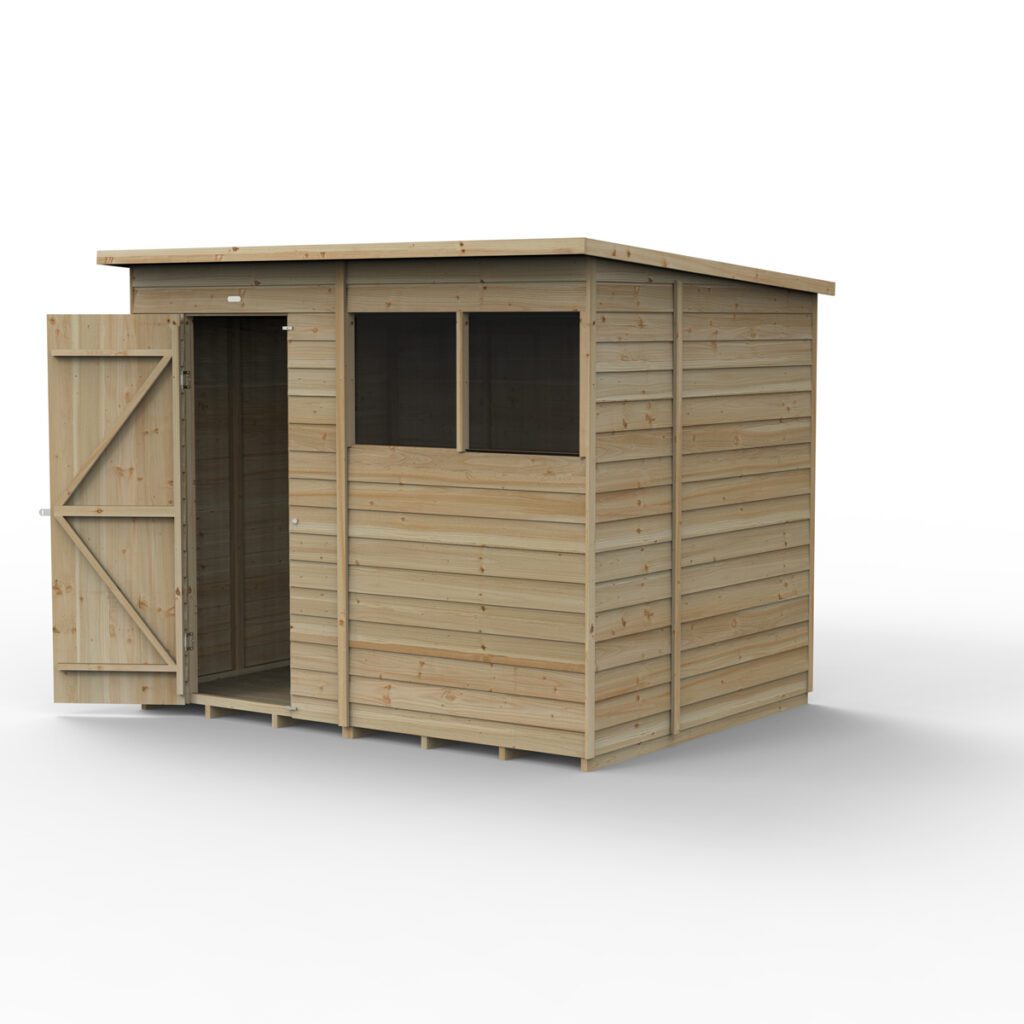 4LIFE Pent Shed 8×6 – Single Door – 2 Windows (Installation) 5013053200490 2